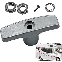 Lot De 2 Poignées De Remplacement Pour Vanne De Vidange Camping-Car - En ABS Robuste - Dimensions 8,7 X 2 X 1,8 Cm - 2