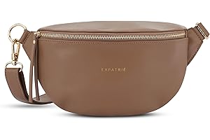 Expatrié Alice Small saszetka na brzuch damska - torba na pasek na festiwal, podróż i na co dzień z wegańskiej skóry - stylowa - wodoodporna, brązowy, Einheitsgröße