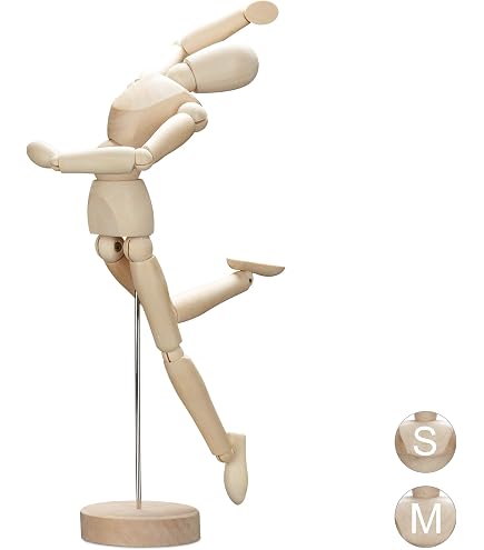 Main En Bois Articulée Pour Dessin - Modèle Réaliste 25x8x5 Cm, Doigts Mobiles, Aide Artistique