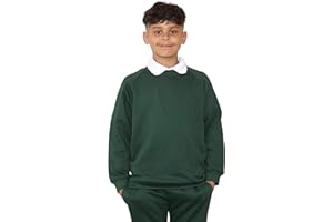 KHIM Terry Cotton Sweatshirt Lightweight Unisex Knitted Sweater Jumber Full Sleeve Kids Boys Girls Children Top Crew Neck Outdoor Activewear