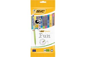 Bic Matic Fun 0,7 mm mekaniska pennor – blandade färger, påse med 10