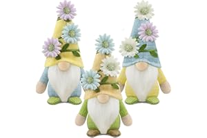 Gehydy Set of 2 Spring Gonks Decoration Easter Floral Vine Gnome Handmade Summer Decor for Home Kitchen
