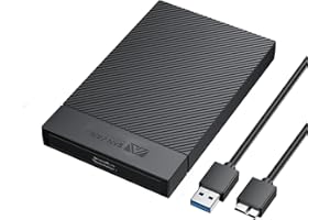 SAN ZANG MASTER Caja para Disco Duro SANZANG USB 3.0 de 2,5 Pulgadas con Cable USB 3.0 sin Herramientas para 2 SSD y HDD SATA de 5 Pulgadas con una Altura de 9,5 mm y 7 mm, Compatible con UASP y Trim