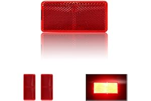 MGMSINYO Reflector 94X44mm Self Adhesive rectangle Safety Waterproof Stick on for driveway mailbox trailer