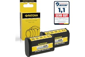 PATONA 2x Premium batteri för Leica Q2 Q3 SL2 SL2S, BP-SCL6, 2600 mAh | Dubbelpack: två ersättningsbatterier på 2600 mAh/18,7 Wh vardera för Leica Q2, Q3, SL2, SL2S – alltid ett batteri i reserv
