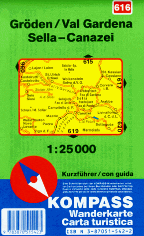Preisvergleich Produktbild Kompass Karten, Gröden / Val Gardena, Sella - Canazei