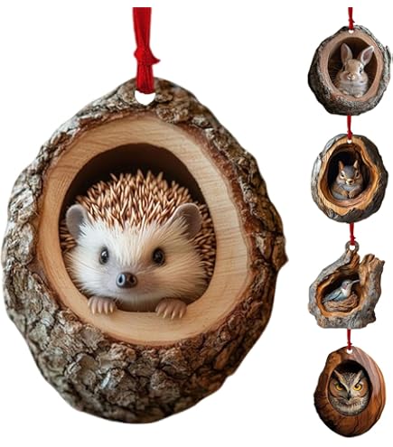 Décorations De Noël Animal Ornement Acrylique 2D Interieur