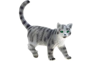 Bullyland 66363 – figurka do zabawy, kot z kartonikami Minka, ok. 7,1 cm duża figurka zwierzęcia, wierna w szczegółach, bez PCW, idealna jako figurka na tort i mały prezent dla dzieci od 3 lat