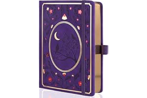 TIEFOSSI Cuadernos de puntos, cuadernos de puntos de tapa dura tamaño A5 para mujeres que escriben, papel grueso de 160 g/m², 190 páginas numeradas, para organizar la agenda