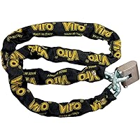 VIRO Antifurto Moto, Scooter e Bici - Lucchetto "EUROTHOR" con Catena n. 4155.180 (180 cm)