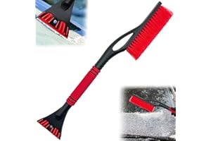 Coffee Life Plus Auto Eiskratzer,Schneeschaufel,Windschutzscheibe Schneereinigung,Schneebesenwerkzeug mit Schaumstoffgriff für Windschutzscheiben von Pkw,SUV und LKW(Rot)