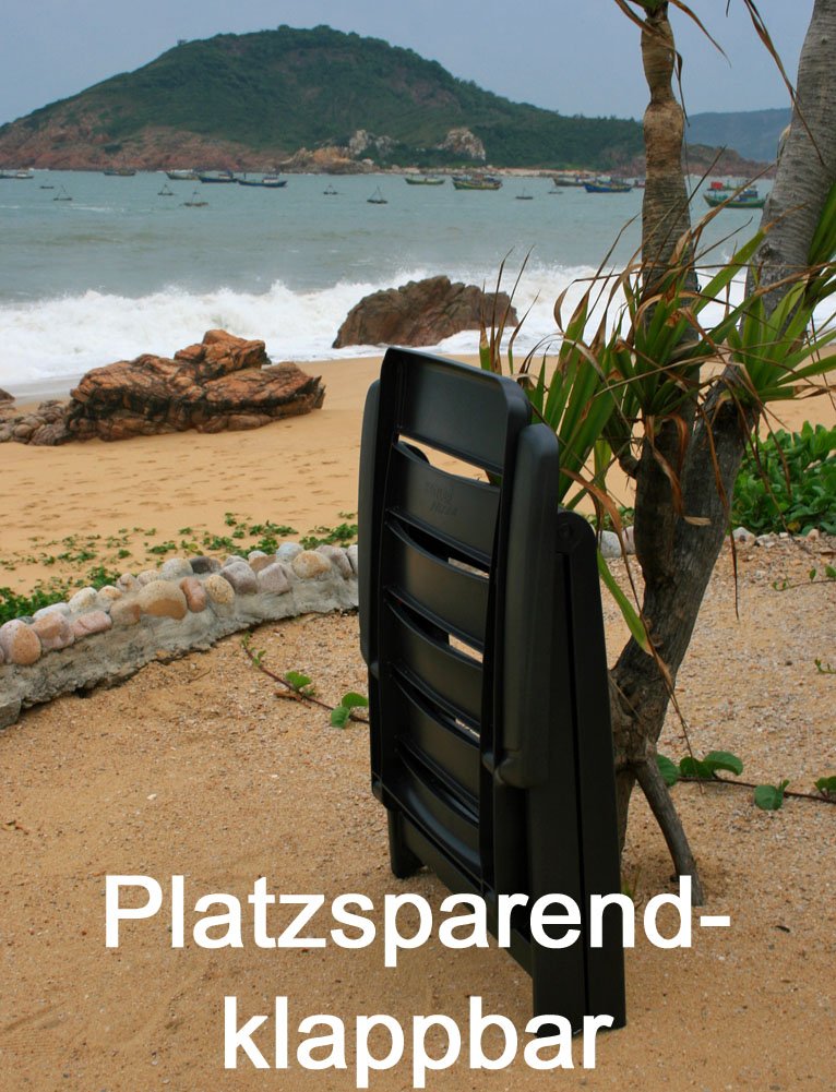 Kettler 6 Nizza Gartenstühle in anthrazit Klappsessel Gartenmöbel Sessel – Bild 6