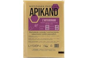 LYSON Apikand Nourriture pour abeilles avec vitamines Pâte à sucre Gâteau au sucre Pâte à nourrir Fournitures d'apiculture Aminés Essentiels Ruche pâteuse Pâte à fourrage Apiculture Miel 1kg