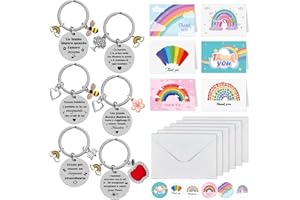 LOHENYOR 6 Pezzi Regalo Portachiavi Maestra Fine Anno, Maestra Portachiave Maestre Idee Regalo per Insegnante Professoressa Portachiavi Insegnanti Originale Regalo Maestra Asilo Elementare Medie