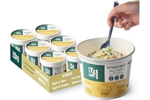 iTz noT Instant Power Protein Rice Pot – Chicken Flavor with Veggies | 20g Plant-Based Protein, 10g Fibre | Low Carb, Vegan, Gluten-Free, Ready in 5 Min | 110g Pot (Pack of 6)