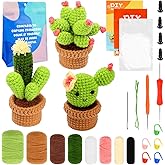 Häkelset Für Anfänger - Komplettset Mit Videoanleitung Für Süße Kaktus-Figuren