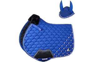 GALLOP SHOP Close Contact Jewel Umbrella Style Saddle Pad / Horse Cloth (Royal Blue, Cob/Pony)