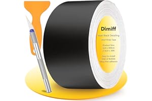 Dimiff Protection Seuil de Porte Voiture 5cm*9M, Covering Noir Brillant, Covering Noir Mat, Film Covering Voiture, Vinyle Voiture, Film de Protection pour Voiture/Vélo/Moto |Noir Brillant