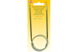 Kleiber + Co. GmbH Circular Knitting Needle, Metal, Gray, 80 cm x 4 mm