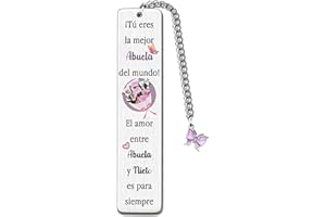 FCZIVA Abuela Marcadores Flor Mariposa Lindo Regalo para Día De Las Madres, Cumpleaños Te Amo Feliz Jubilación Apreciar Citas De Amor Familiar Recuerdos Grabados Navidad Nieto