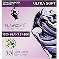 Flawsome Panty Lines for Women & Girls, (Pack of 30) | Soft, Rash-Free,Toxin-Free, Unscented, Perfect For White Discharge & Light Spotting |Protection Against Leakage, Discharge & Rashes| Eco-Friendly