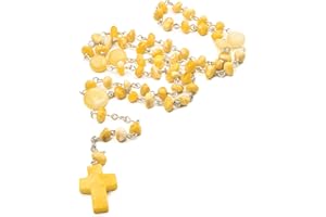 Amber by Mazukna Christlicher Rosenkranz für Männer & Frauen – Handgefertigte Rosenkranzkette mit baltischem Bernstein & Sterling Silber – Katholisches Geschenk für spirituelle Hingabe