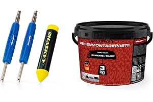 HASKYY 3 kg däckmonteringsvax monteringsvax svart + ventilindragare + Sisa fetkreide i setet