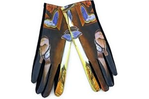 GOODFORGOODS Goods4good Guantes para mujeres y señoras, de otoño e invierno, con pantalla táctil y diseño de pinturas de los famosos pintores: Van Gogh y Klimt. Talla única.