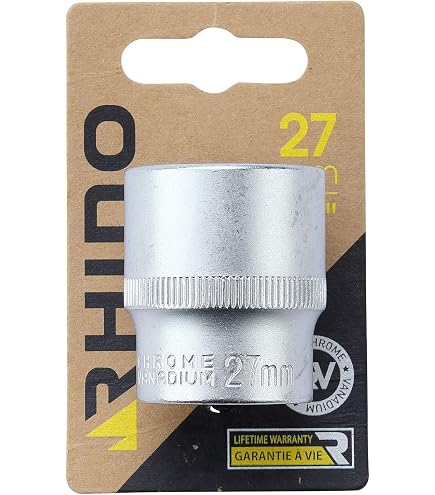 Rhino 9092 Sechskant-Stecknuss – 16 Mm, Kurz, 1/2" Antrieb, Chrom-Vanadium