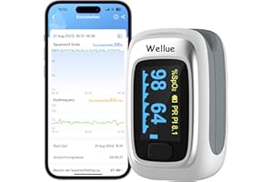 ViATOM Oxímetro de Pulso portátil, Pulsioxímetro de Dedo Profesional, Saturación de oxígeno en la sangre (SpO2/PR/PR) con pantalla OLED, Baterías y cordón incluidos
