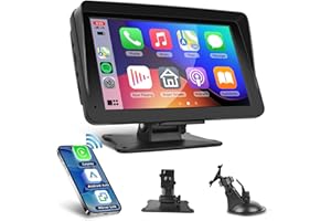 Hodozzy Wireless CarPlay Screen for Car, Android Auto Protable Car Stereo, 7 Inch Touch Screen Car Radio with Airplay Voice Control Bluetooth FM AUX, Display Car Player Car play Touch Screen for Car