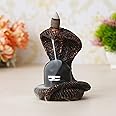 Webelkart Premium Polyresin Backflow Smoke Fountain Incense Holder Nag Snake shivling Incense Burner with 10 Units backflow Incense Stick Holder Cones for Pooja, Meditation, Prayer, Home Decoration