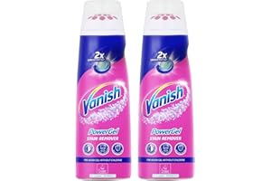 Vanish Pre-Treat PowerGel Stain Remover, 200ml, Pack of 2, 2x Concentrated Formula, Fights Stubborn Grass, Mud, Make-up Stains and More, Safe on Everyday Coloured and White Fabrics