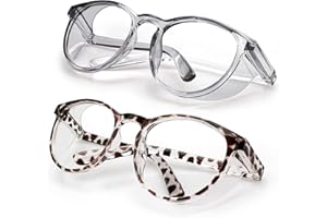 LeonDesigns Safety Glasses Anti-Fog Goggles Tactical Glasses with Side Shields Blue Light Blocking Anti-Dust UV Protection Glasses For Women Men