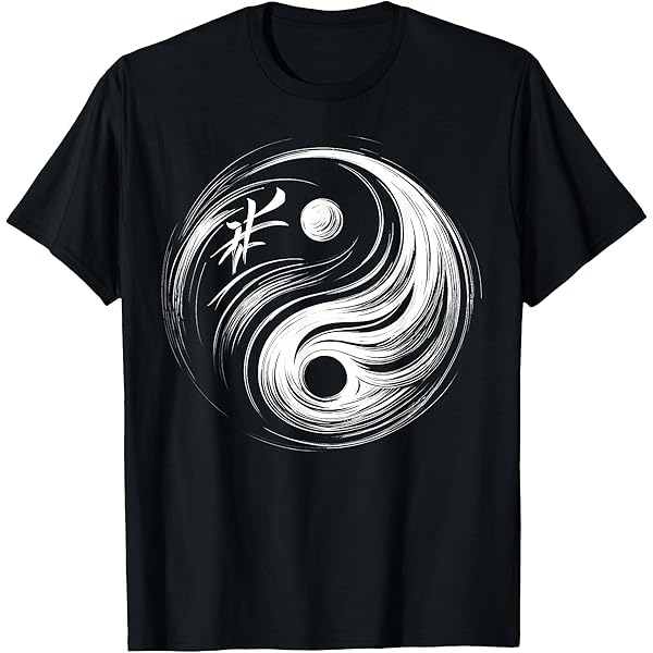 Yin Yang Watercolor Asian Tai Chi Meditate Harmony in Motion T
