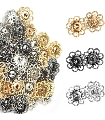 40 Paia Bottoni Automatici Trasparenti - 7mm, Invisibili Da Cucire, Per Abbigliamento E DIY - Foto 2