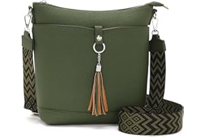 Sasrymnl Women’s Shoulder Bag, Large/Medium Size, Black, Vegan Leather