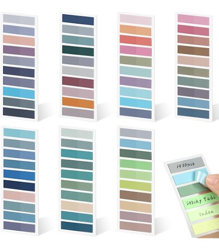 Segnapagina Adesivi HABNI 2 Set - 16 Colori Impermeabili E Riusabili