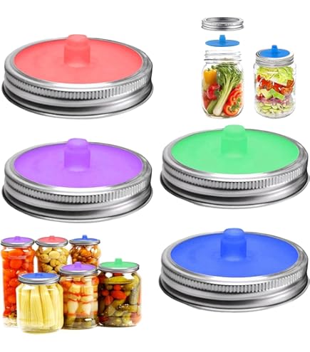 Een set van 8 siliconen potdeksels, siliconen fermentatie-accessoires