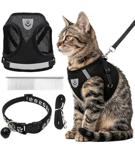 Kattenharnas en -lijn voor wandelen, ontsnappingsbestendige zachte verstelbare vestharnassen voor katten, EasyControl – koop de beste producten in de online winkel Kattenharnas en -lijn voor wandelen, ontsnappingsbestendige zachte verstelbare vestharnassen voor katten, EasyControl – koop de beste producten in de online winkel