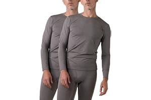 LAPASA Pacco da 2 o 1 Maglia Termica Peso Uomo Maniche Lunghe Canottiera Strato Base - Invernale Sport Allaperto Escursionismo Sci Snowboard M09/M26/M55