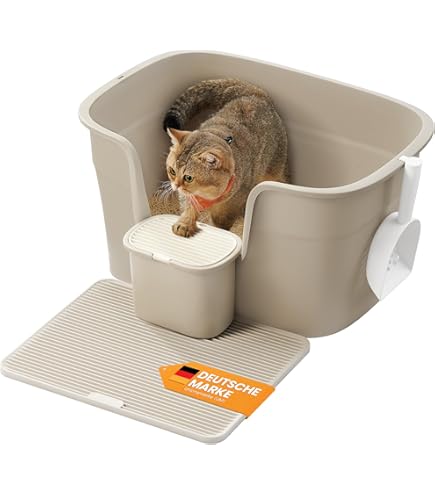 POPETPOP Katzenklo Spritzschutz 3-teilig - Transparente Schutzwände Gegen Streu-Verteilung