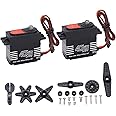 RC Digital Servo,2PCS 40kg Large Torque Digital Servo with Metal Gear for Scx10 1:8/1:10 RC Car Robot
