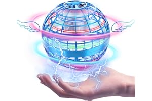 Zookao Fly UFO Mini Drone Aereo Giocattolo, Palla Volante Regalo Bambino Ragazzo 6-18 Anni Boomerang LED RGB Sfera Volante Giocattolo Ragazzo 6-18 Anni Interno Ed Esterno