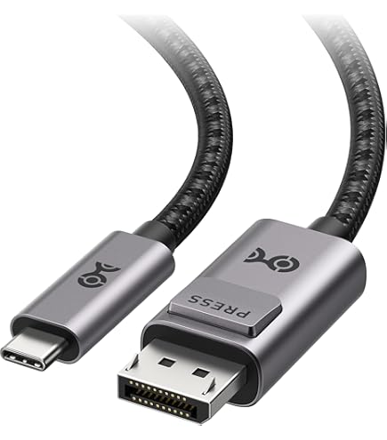 Cavo USB tipo C a DisplayPort, 1,8 m USB-C a DP UHD Cavo 4K 60Hz Compatibile con computer portatili USB-C come MacBook Pro iMac Dell XPS si collega alla porta DP HDTV/Monitor/Proiettore