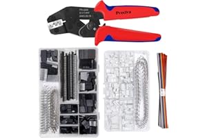 Crimpzange Dupont Stecker Set - Preciva 1550 pcs 2,54 mm Steckverbinder und Crimp Pins, 460 pcs 2,54 mm JST-XH JST Crimpkontakten und Buchsengehäuse, für 0,1-1 mm² (0,1-1 mm² Set)