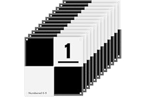 Cyiwniao Drohnen-Bodenkontrollpunkt GCP, Mittelöse, nummeriert 0–9, 61 x 61 cm, schwarz/weiß, Marker, UAV-Antennenziel für Kartierung und Vermessung, 10 Stück