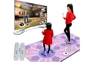 Invaxe Tanzmatten Spielzeug für Erwachsene und Kinder, multifunktionale Musik-Doppel-Tanzpads für TV und PC, 168 Spiele und 100 Songs, rutschfeste Yoga-Fitness für Familien Spiele, 165x90 cm