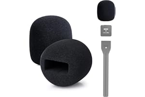 Microphone Cover Foam Compatible with Rode Wireless Go 2 - Mic Windscreen for Use with Rode Interview Go Handheld, 2PCS Rode Wireless Go II Covers by YOUSHARES