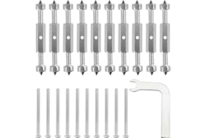 118 tipo Interruptor para reparación de casetes, CTRICALVER longitud ajustable caja de conexiones 10 juegos, montaje en pared interruptor caja reparación herramienta (tipo de metal) con llave angular